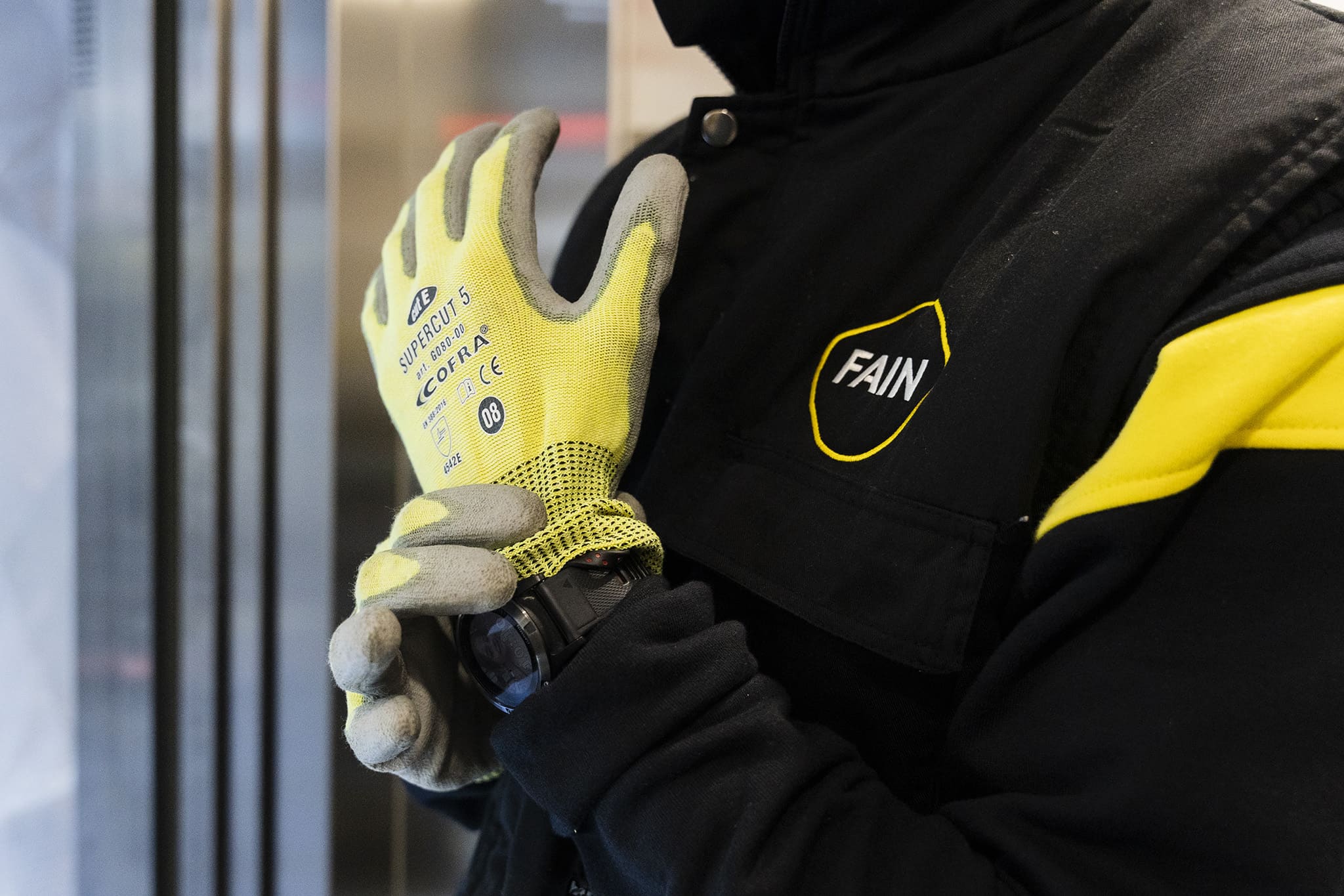 Gants de protection, EPI d'un technicien FAIN
